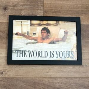 Black Framed 'The World Is Yours' Poster